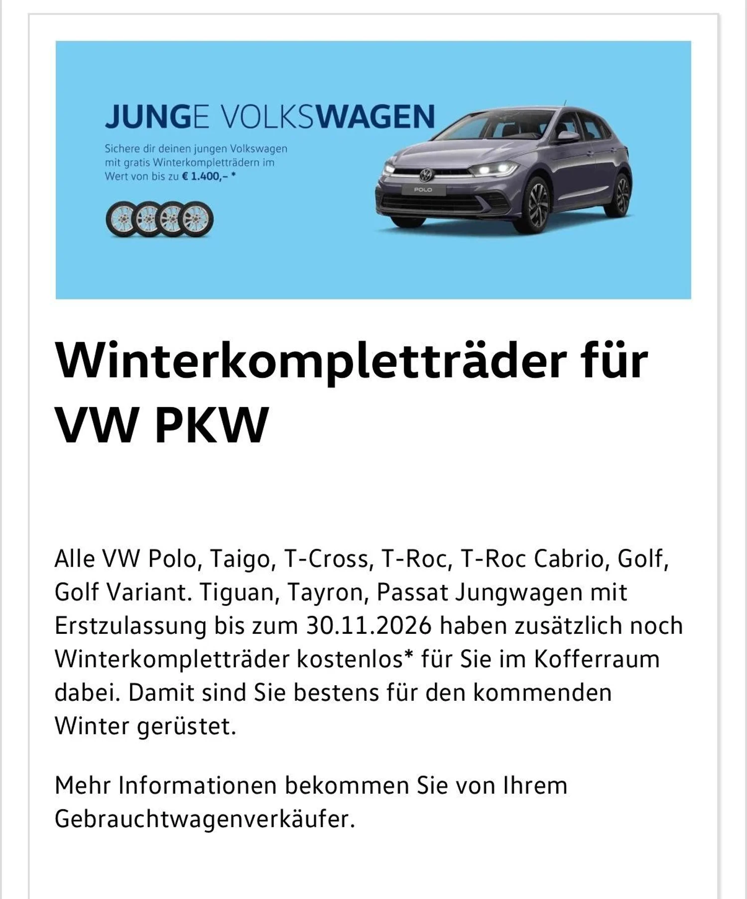 Bild eines VW Polo 4Me