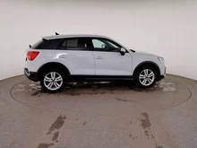 Audi Q2 30 TDI admired in GLETSCHERWEISS METALLIC