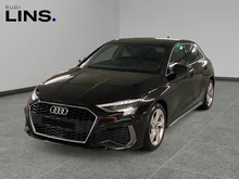 Audi A3 Sportback 30 TFSI S line exterieur in mythosschwarz metallic
