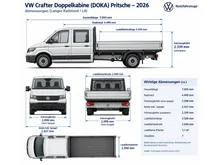VW Crafter 35 Doka-Pritsche L4 TDI in B4 Candy-Weiß