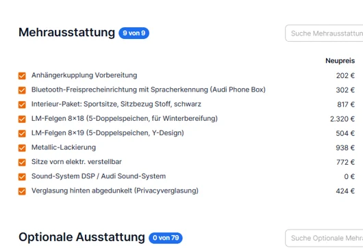 Bild eines Audi A5 Avant e-hybrid quattro 220 kW