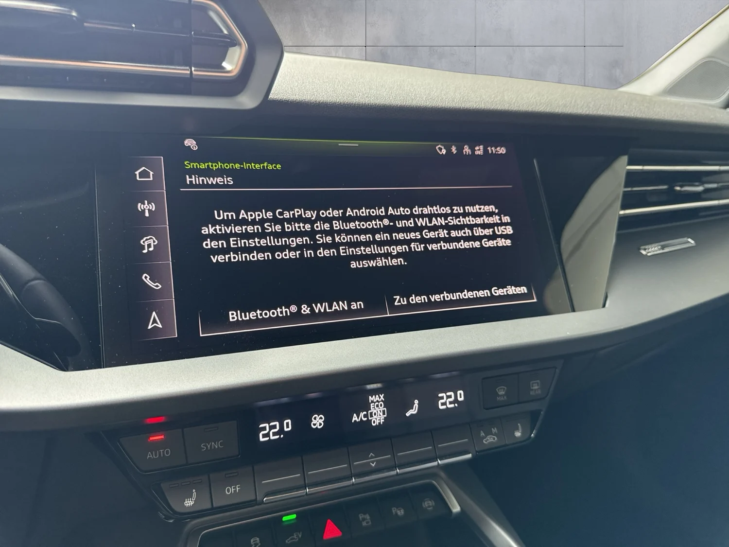 Bild eines Audi A3 Sportback 45 TFSI e S line