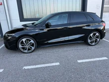 Audi A3 Sportback 35 TDI S line exterieur in 0E Mythosschwarz Metallic