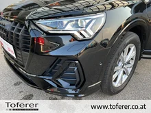 Audi Q3 e-tron 45 TFSI e S line exterieur in Mythosschwarz Metallic